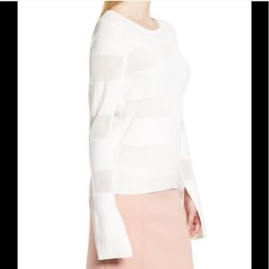 BOSS Frangy Mesh Stripe Sweater